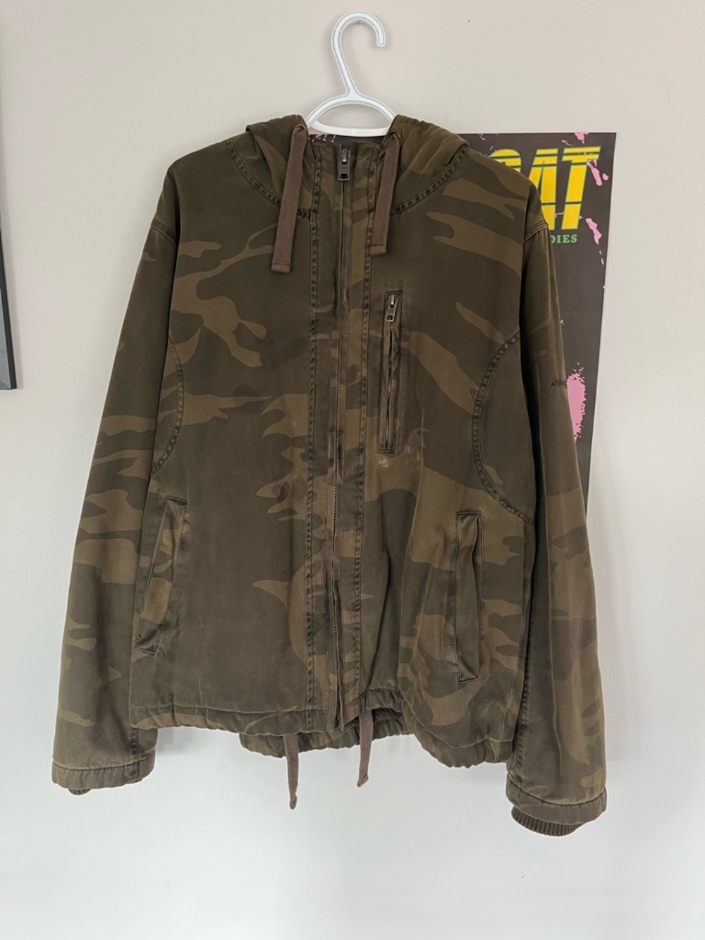 Scott Men's Camouflage Hooded Field Jacket in Olive & Brown